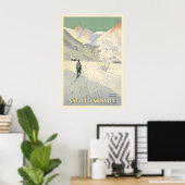 Munster Valley Alsace France Vintage Ski Poster ポスター (ホームオフィス)