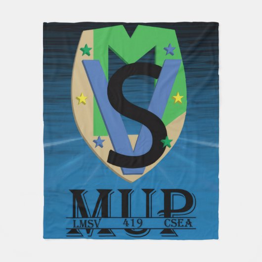 Mup Line Logo Blanket フリースブランケット (正面)
