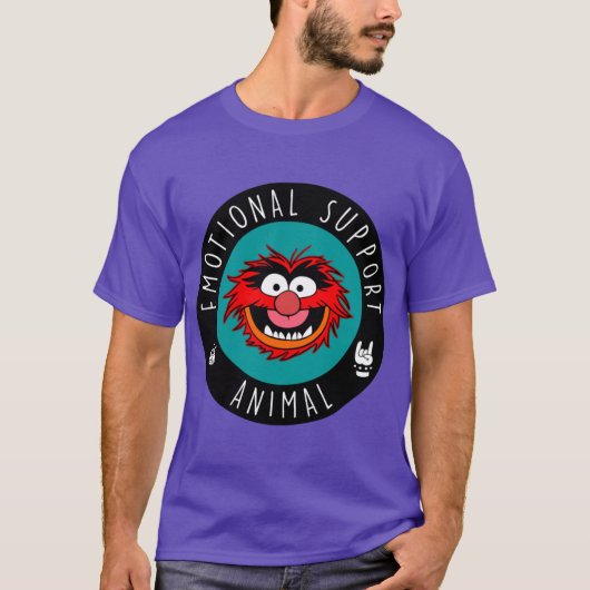 Muppets Animal Emotional Support Animal Drummer vi Tシャツ (正面)