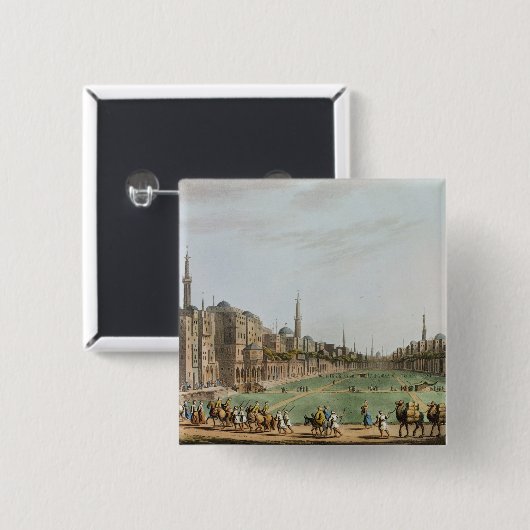 Muradのベグの壮大なカイロの主な正方形、 缶バッジ (正面&裏面)