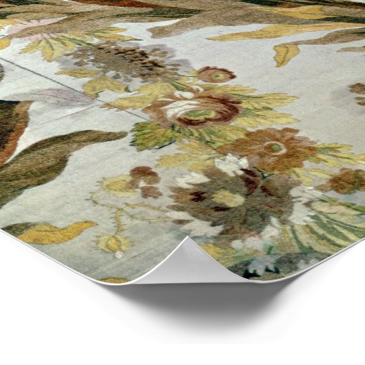 Mural silk of the Empress' Bedroom, 1787 ポスター (角)