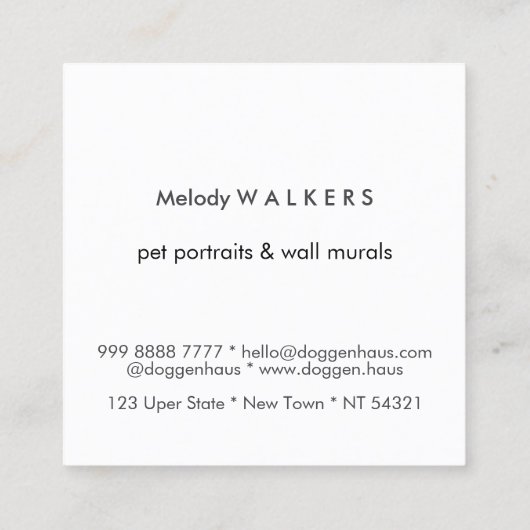 Mural wall painter  スクエア名刺 (裏面)