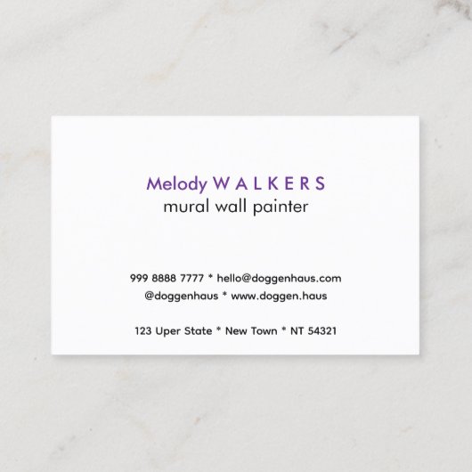 Mural wall painter  名刺 (裏面)