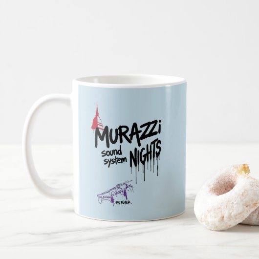 Murazzi Sound System Nights - Drip Spray Edition コーヒーマグカップ (ドーナツ)