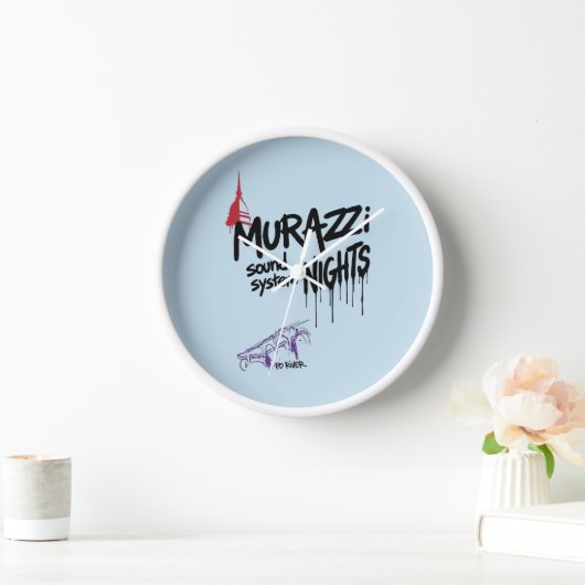 Murazzi Sound System Nights - Drip Spray Edition 壁時計 (ホーム)