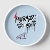 Murazzi Sound System Nights - Drip Spray Edition 壁時計 (正面)