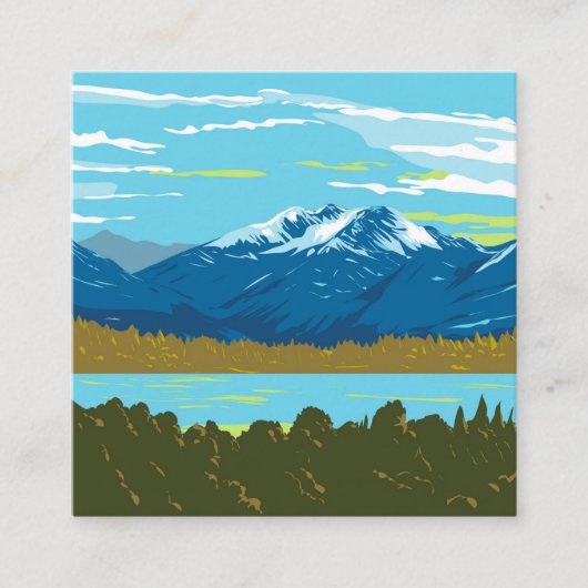 Murchison Mountains in Fiordland National Park WPA エンクロージャーカード (正面)