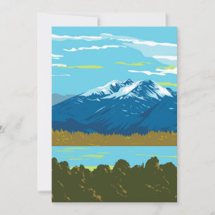 Murchison Mountains in Fiordland National Park WPA サンキューカード