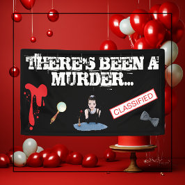 Murder Mystery 誕生日パーティー BLOODY  横断幕