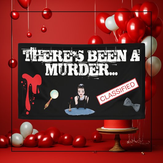 Murder Mystery 誕生日パーティー BLOODY 横断幕