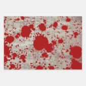 Murder mystery crime fan cold case bloody  ラッピングペーパーシート (正面3)