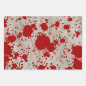 Murder mystery crime fan cold case bloody  ラッピングペーパーシート (正面3)