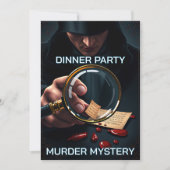 Murder mystery crime scene dinner party DIY 招待状 (正面)