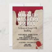 Murder Mystery Dinner Invitation – Bloody Whodunit 招待状 (正面)