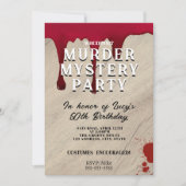 Murder Mystery Dinner Invitation – Bloody Whodunit 招待状 (正面)