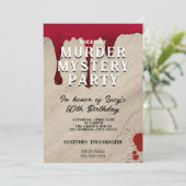 Murder Mystery Dinner Invitation – Bloody Whodunit 招待状 (スタンド正面)