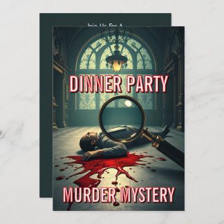 Murder mystery dinner party theme DIY 招待状