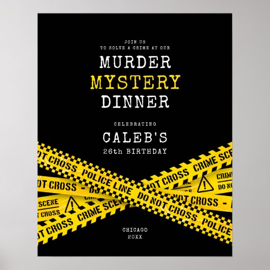 Murder mystery party welcome poster ポスター (正面)