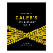 Murder mystery Party welcome sign ポスター (正面)