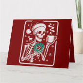 Murder Shows Friends Horror Tee Skeleton Christmas カード (正面)