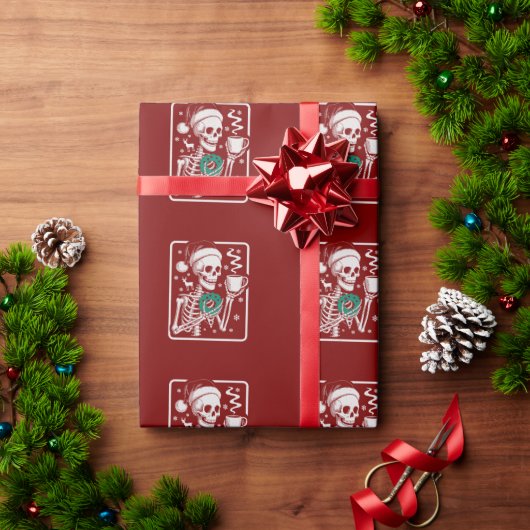 Murder Shows Friends Horror Tee Skeleton Christmas ラッピングペーパー (クリスマスギフト)