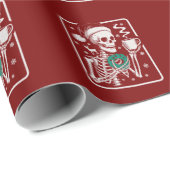 Murder Shows Friends Horror Tee Skeleton Christmas ラッピングペーパー (ロールコーナー)