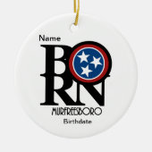 Murfreesboro、生まれテネシー州カスタマイズ可能 セラミックオーナメント (正面)