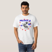 Muricaのワシおよびカウボーイ Tシャツ (正面フル)