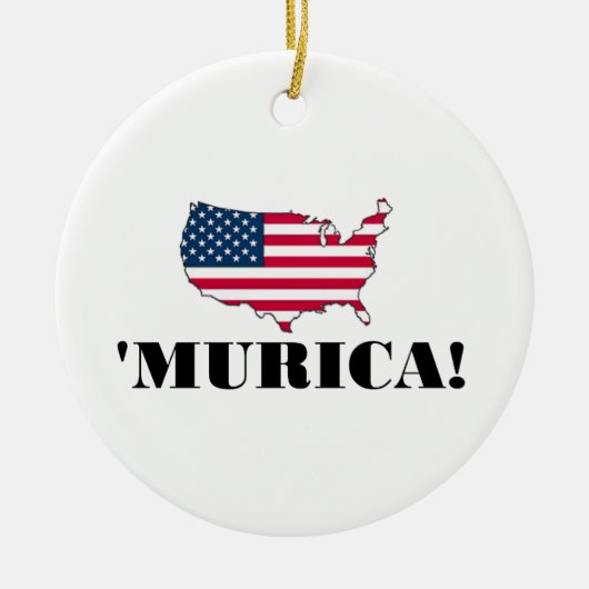 Muricaの旗 セラミックオーナメント (正面)