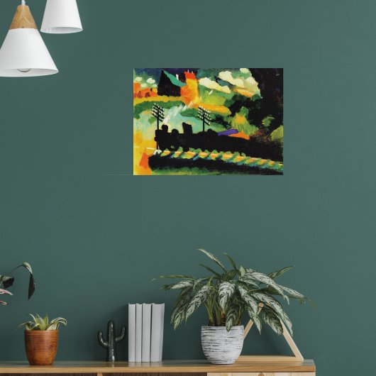 Murnau: View with Railway and Castle, ポスター (リビング1)