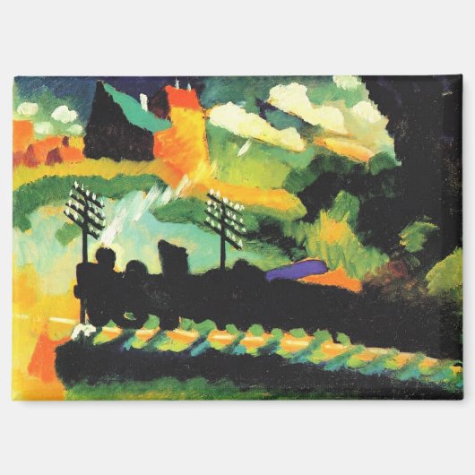 Murnau: View with Railway and Castle, マグネット (正面)