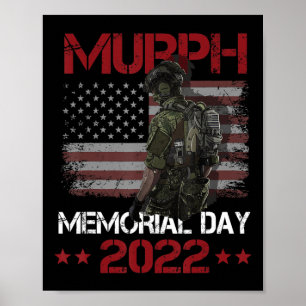 Murph 2022ハッピーメモリアルデー7月4日米国国旗 ポスター