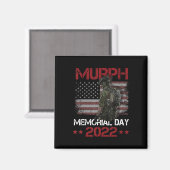 Murph 2022ハッピーメモリアルデー7月4日米国国旗 マグネット (正面/裏面)