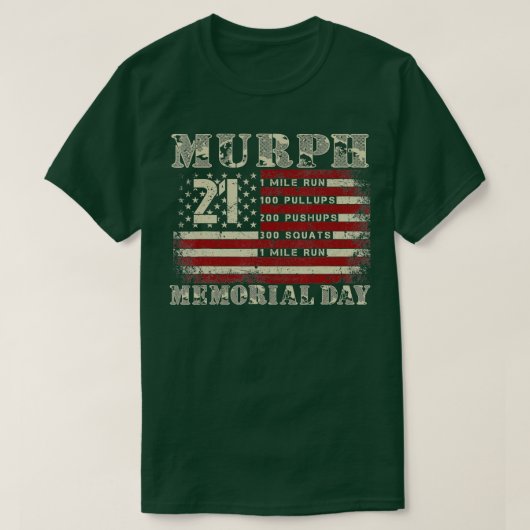 Murph 2023メモリアルデーアメリカ愛国的トレーニング tシャツ (デザイン正面)