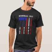 Murph 2023メモリアルデートレーニング愛国心WODティー Tシャツ (正面)