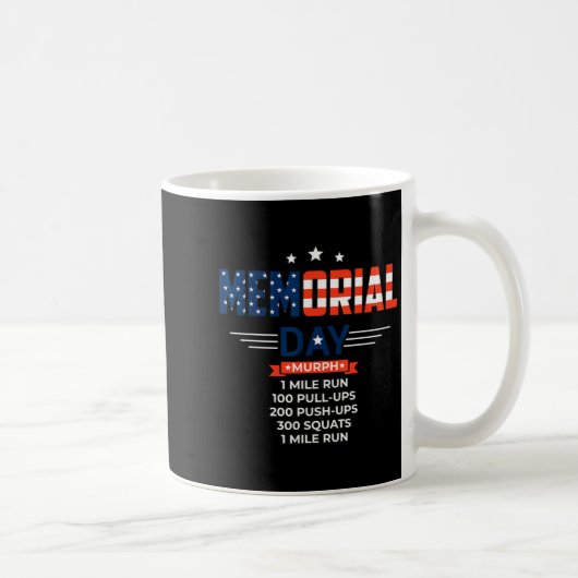 Murph 2023 メモリアルデー ワークアウト 愛国 WOD ギフト コーヒーマグカップ (右)
