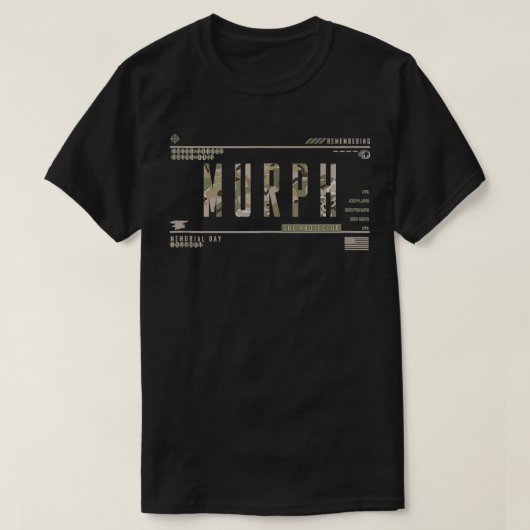 Murph Memorial Day Workout WOD badass military wor Tシャツ (デザイン正面)
