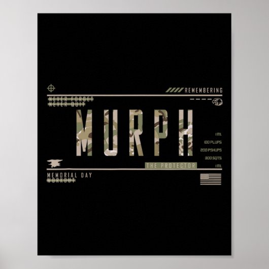 Murph memorial day workout wod military wor Murph  ポスター (正面)
