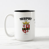 Murphy家紋、翻訳、意味 ツートーンマグカップ (左)