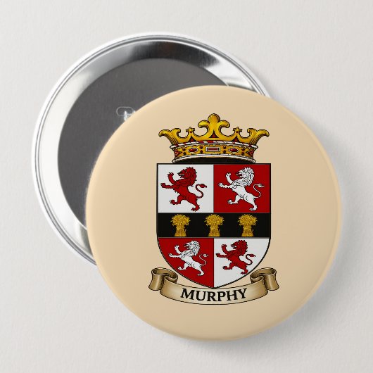 Murphy Family Coat of Arms Button 缶バッジ (正面&裏面)