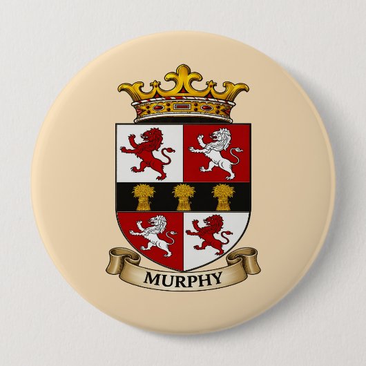 Murphy Family Coat of Arms Button 缶バッジ (正面)