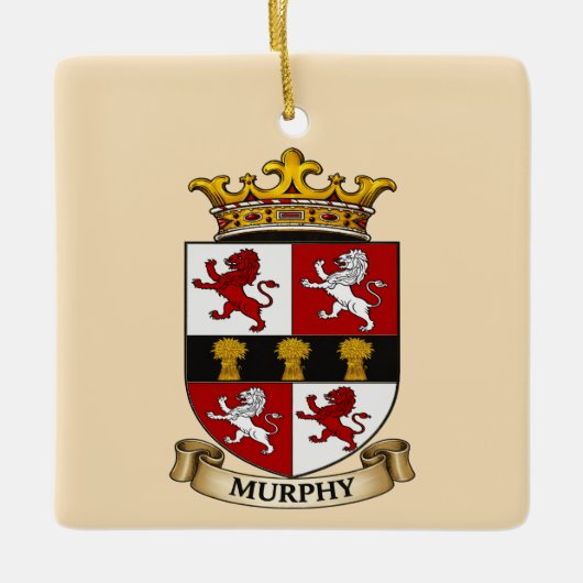 Murphy Family Coat of Arms Ornament セラミックオーナメント (正面)