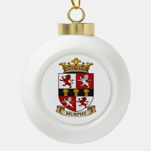 Murphy Family Coat of Arms Ornament セラミックボールオーナメント (正面)