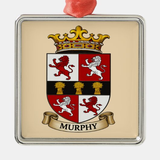 Murphy Family Coat of Arms Ornament メタルオーナメント (正面)