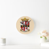 Murphy Family Coat of Arms Round Clock ラウンド壁時計 (ホーム)