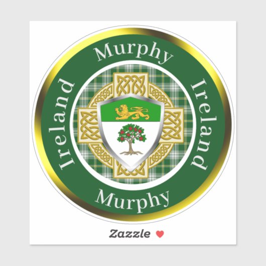 Murphy Shield & Celtic Cross Personalized シール (シート)