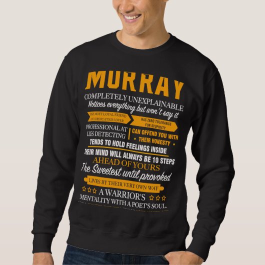MURRAY完全に説明できない家族クリスマス スウェットシャツ (正面)