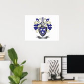 Murray Family Crest Coat of Arms ポスター (ホームオフィス)