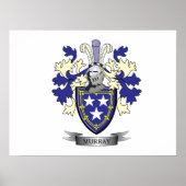 Murray Family Crest Coat of Arms ポスター (正面)