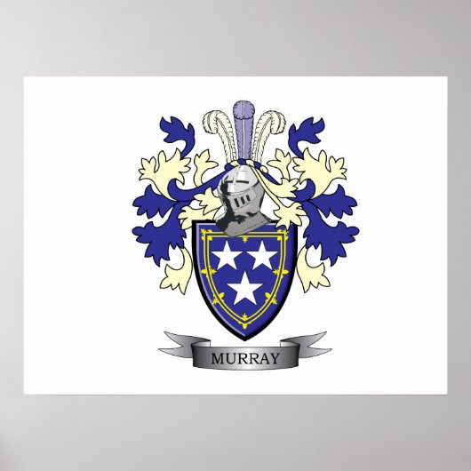 Murray Family Crest Coat of Arms ポスター (正面)
